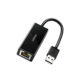 ADAPTADOR USB-A 2.0 A ETHERNET RJ45 10/100Mbps NEGRO CR110 UGREEN