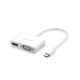 Cable Usb-C A Hdmi + Vga Hembra Mm123 Blanco Ugreen