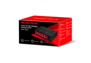 Switch 5 Puertos 10/100/1000 Mbps Mercusys P/Escritorio Ms105G