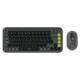 Teclado y Mouse Inalámbrico Bluetooth Logitech POP Icon Negro Verde Español