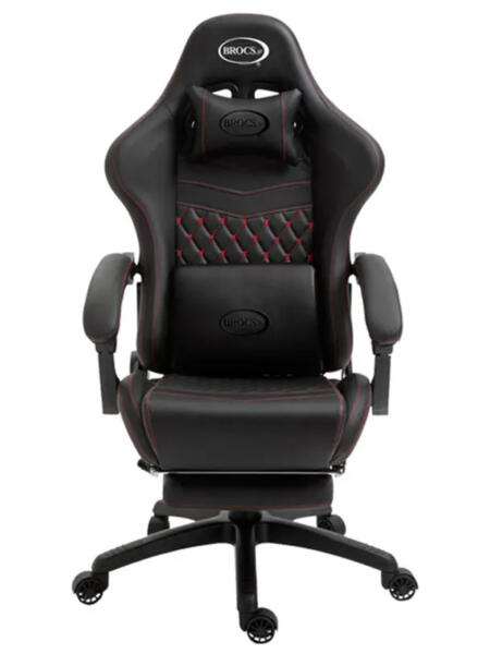 silla gamer brocs br6689a black red