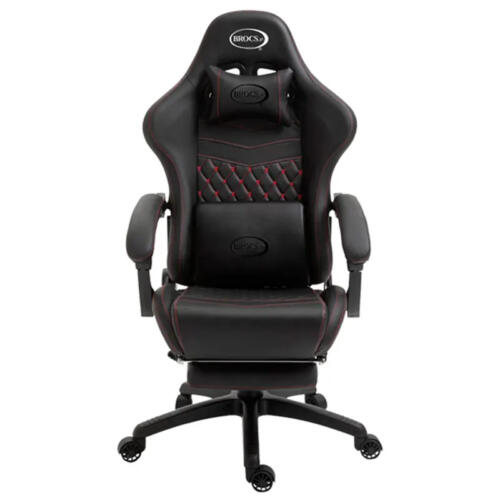 silla gamer brocs br6689a black red