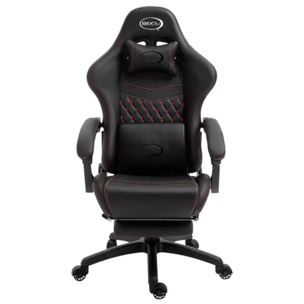 silla gamer brocs br6689a black red